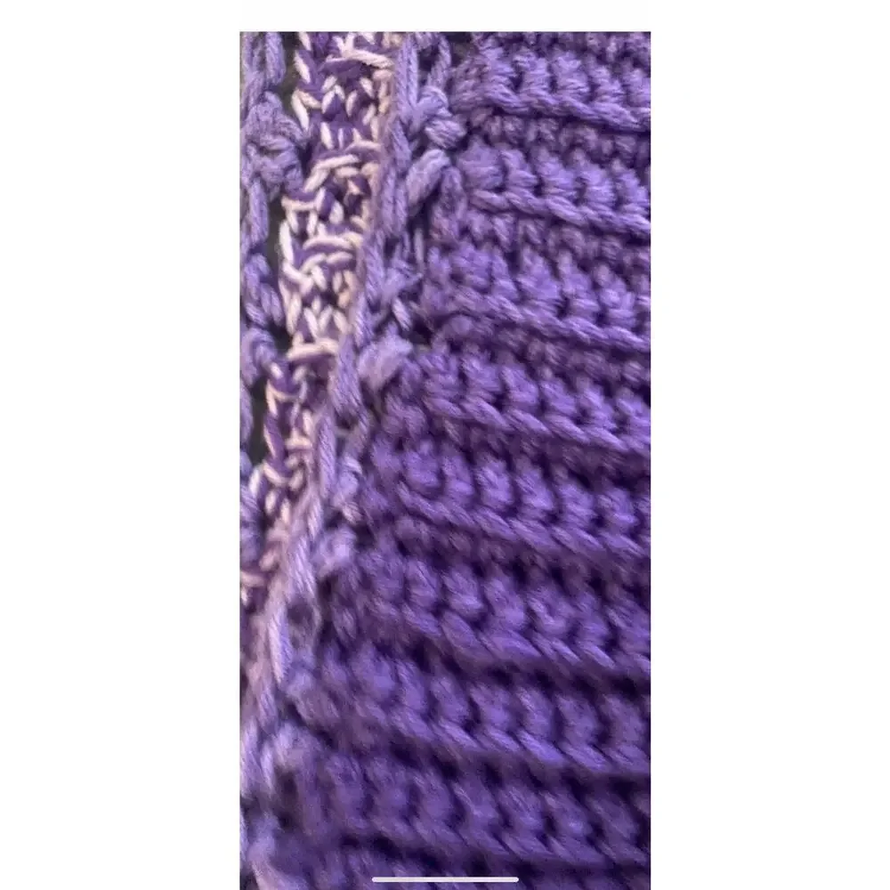 Handmade Long Women Pocket Scarf Purple